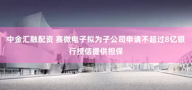 中金汇融配资 赛微电子拟为子公司申请不超过8亿银行授信提供担保