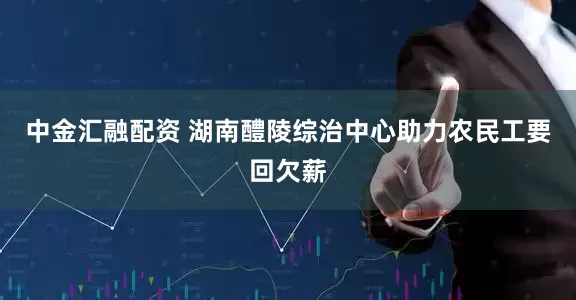 中金汇融配资 湖南醴陵综治中心助力农民工要回欠薪